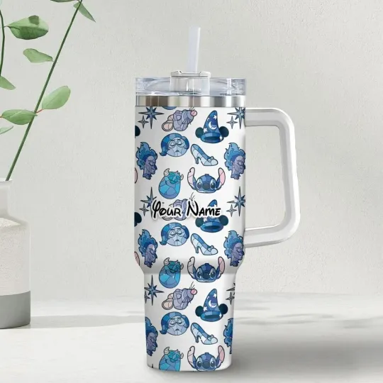 Discover Personalized Disney Magic Characters Blue 40 Oz Tumbler, Gift for Cartoon