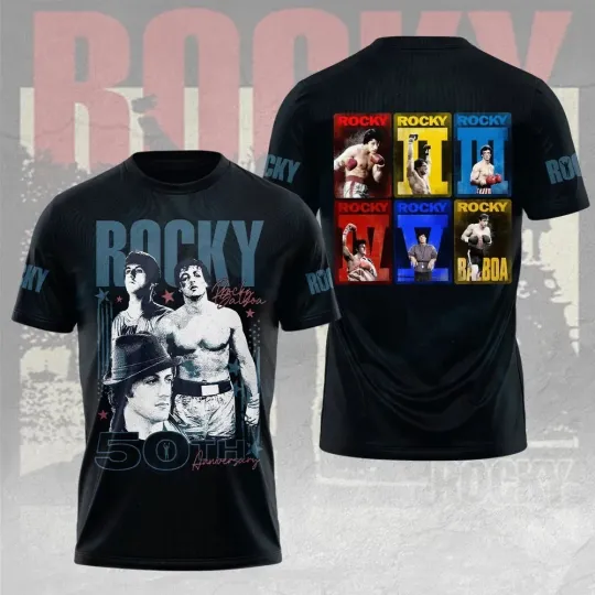 Rocky Balboa 50th Anniversary 3D T-Shirt