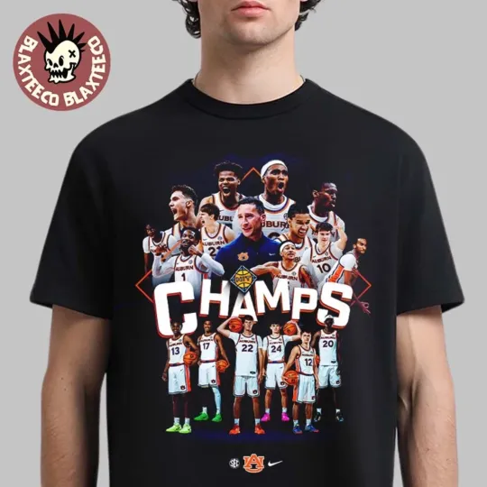 Auburn Tigers Basketball NIT Champions 2026 Mens Graphic Tee Vintage T-Shirt