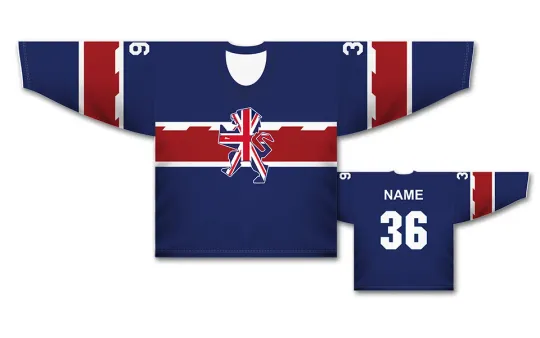 Discover Team Great Britain Blue Ice Hockey Jersey 2022 Custom Name and Number