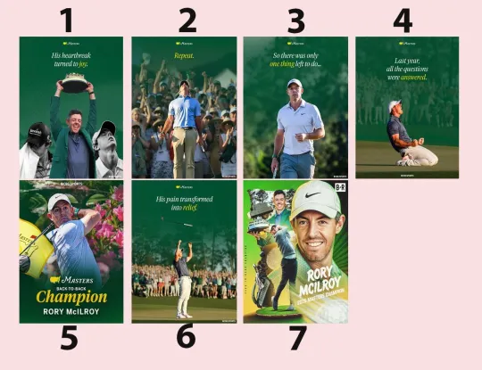 Discover Rory McIlroy Back To Back Masters 2026 Champion Poster