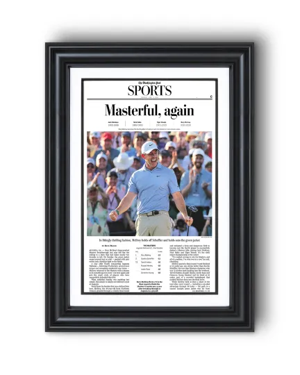 Discover 2026 Masters Tournament Rory McIlroy Back-to-Back Augusta Vertical Poster