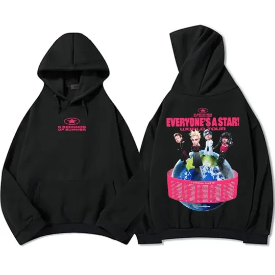 Discover 5 SECONDS OF SUMMER Everyone's A Star World Tour 2026 Hoodie