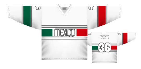 Discover Mexico Men's Ice Hockey Jersey Custom Name and Number