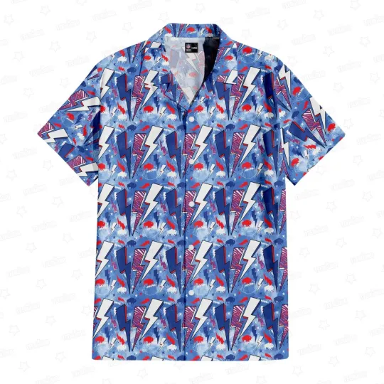 Discover Buffalo Football Team Billss Retro Bolts Hawaiian Shirt, Unisex Adult, Size S-5X