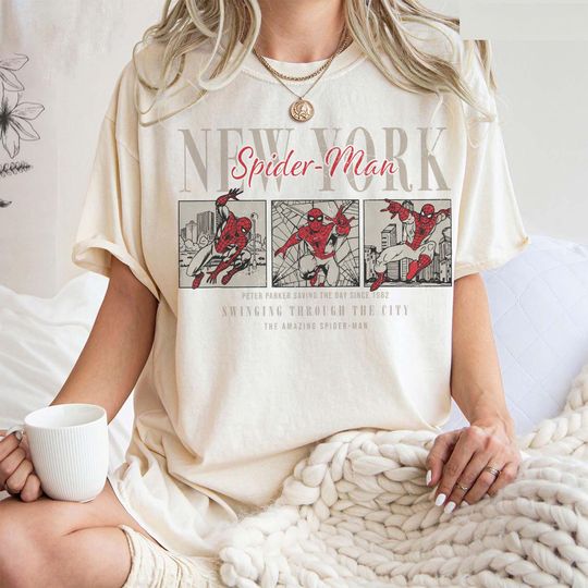 Vintage Spider-Man Brand New Day T-Shirt, Spiderman Superhero shirt, Tom Holland Spidey Tee, MCU Avengers Spiderman Shirt Tee