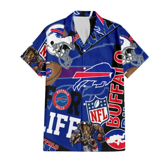 Discover Buffalo Football Team Billss Skeleton Hawaiian Shirt, Unisex Adult, Size S-5XL
