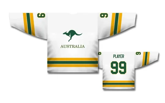 Discover Team Australia White 2024 Ice Hockey Jersey with Custom Name and Number
