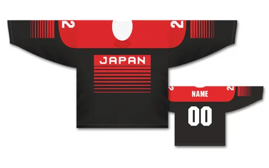Discover Team Japan 2022 Dark Men's Hockey Jersey with Custom Name and Number