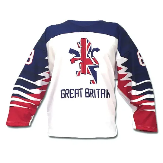Discover Team Great Britain White Ice Hockey Jersey 2019 Custom Name and Number