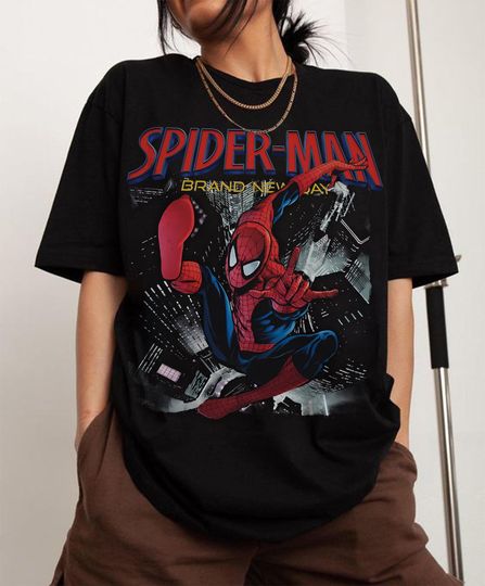 Discover Disney Spider-Man Brand New Day T-Shirt, Marvel Avengers Shirt, Vintage Spiderman Comic Shirt, Spider Man T-Shirt, Disney Spider Shirt