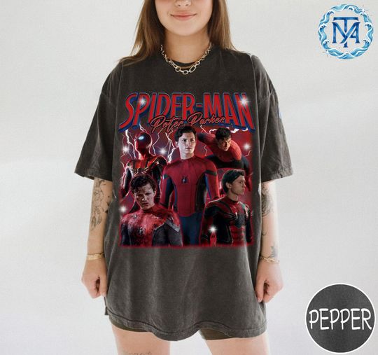 Discover Peter Parker Tom Holland Spider Hero Movie Vintage Bootleg 90s Shirt, A Brand New Day Tee, MCU Marvel Superhero Tee, Disneyworld Trip