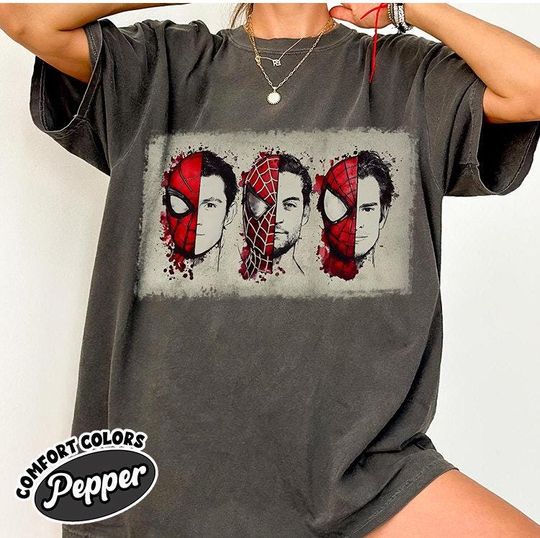 Discover Retro Marvel Avengers Three Peter Parker Spider-Man No Way Home Shirt, MCU Fans Gift, Magic Kingdom Disneyland Vacation Tee