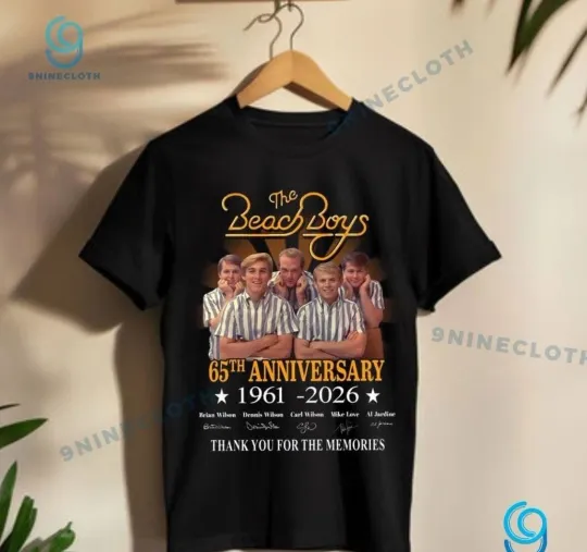 Discover The Beach Boys 65th Anniversary T-Shirt Black