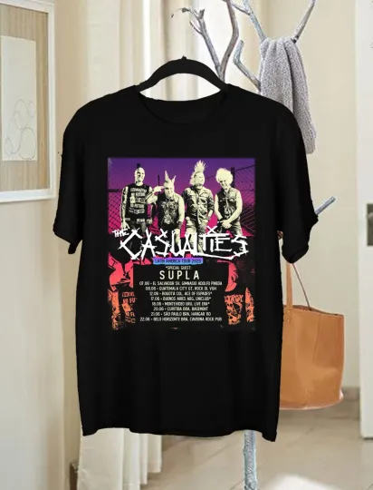Discover The Casualties 2025 Tour T-Shirt Black