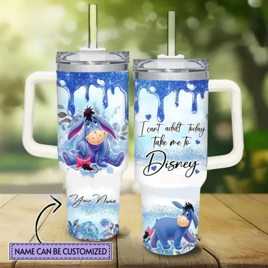 Discover Personalized Eeyore 40 Oz Tumbler, Eeyore Tumbler, Gift for Cartoon