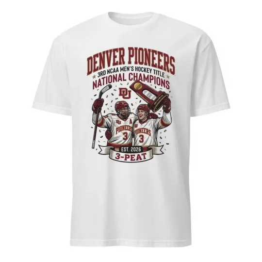 Discover Denver Pioneer 2026 3RD NCAA Men's Hockey Title T-Shirt Unisex