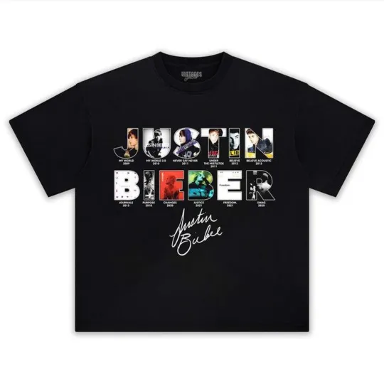Discover Justin Bieber Music Tour 2026, Y2K Top Music T-Shirt