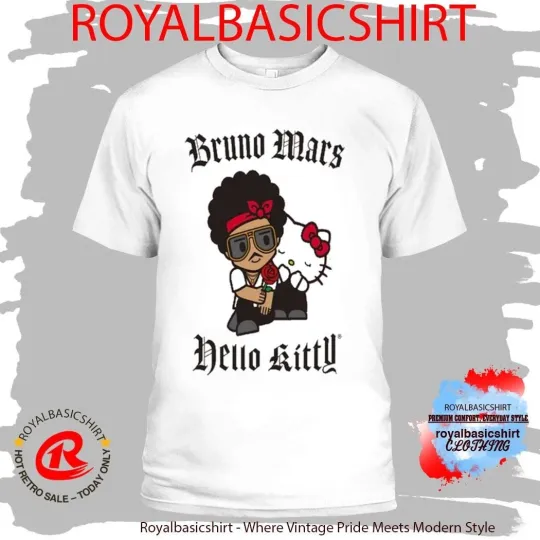 Discover Bruno Mars x Hello Kitty The Romatic Tour 2026 Shirt