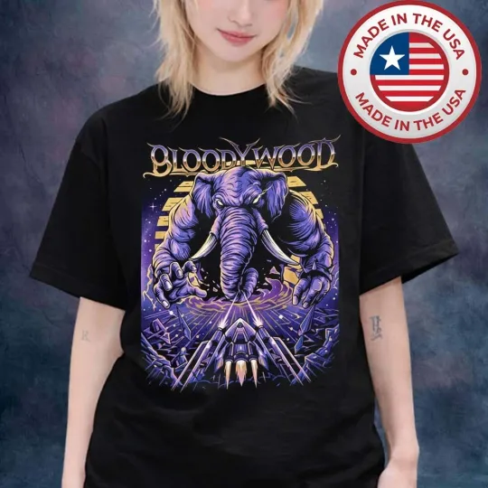 Discover Bloodywood Merch System Of A Brown USA Tour 2026 Cosmic Elephant T-Shirt