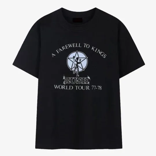 Discover Rare Rush A Farewell To Kings World Tour 2026 T-Shirt Black Unisex S-5XL