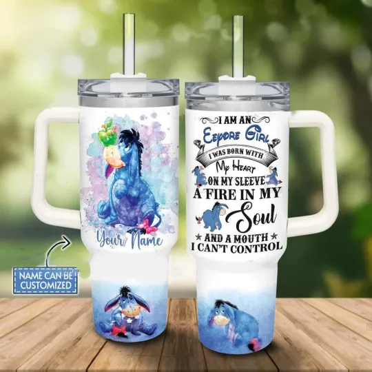 Discover Personalized Eeyore 40 Oz Tumbler, Eeyore Tumbler, Gift for Cartoon
