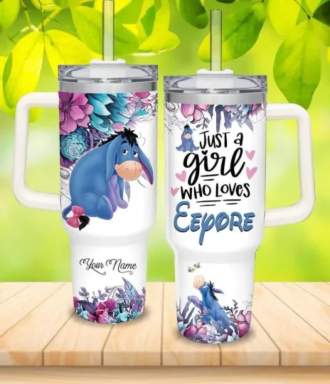Discover Personalized Eeyore 40 Oz Tumbler, Eeyore Tumbler, Gift for Cartoon
