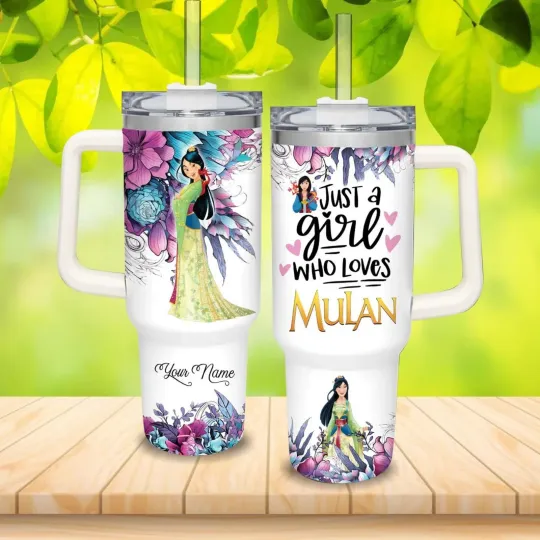 Discover Personalized Mulan 40 Oz Tumbler, Mulan Tumbler, Gift for Cartoon