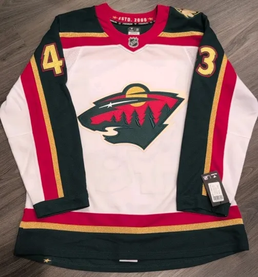 Discover Minnesota Wild 25th Anniversary Quinn Hughes Men's Hockey Jersey
