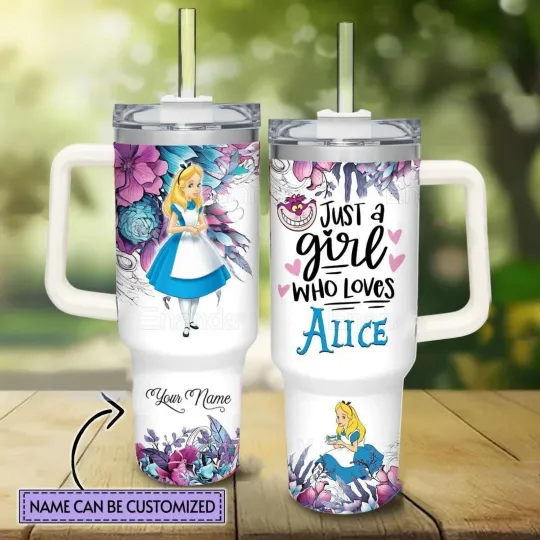 Discover Personalized Alice in Wonderland 40 Oz Tumbler, Gift for Cartoon