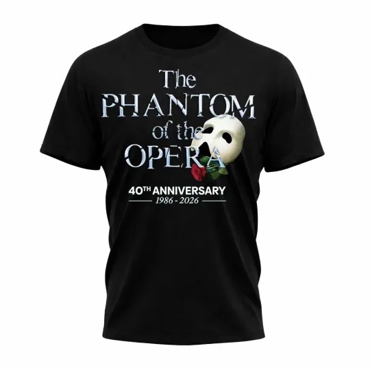 Discover Phantom of the Opera 40th Anniversary 1986-2026 Unisex Shirt