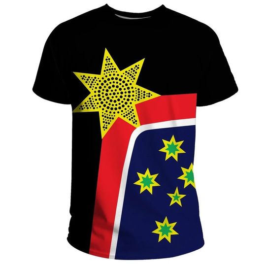 Discover Australia Flag 3D T-Shirt Version 2