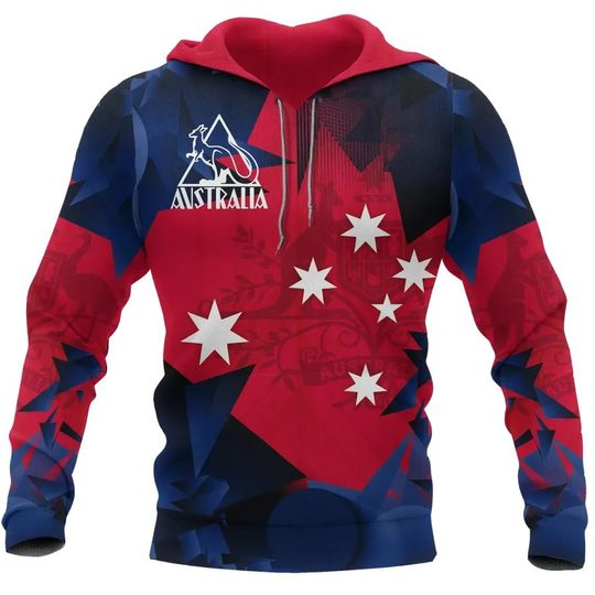 Discover Australian Coat of Arms Southern Cross 3D Hoodie