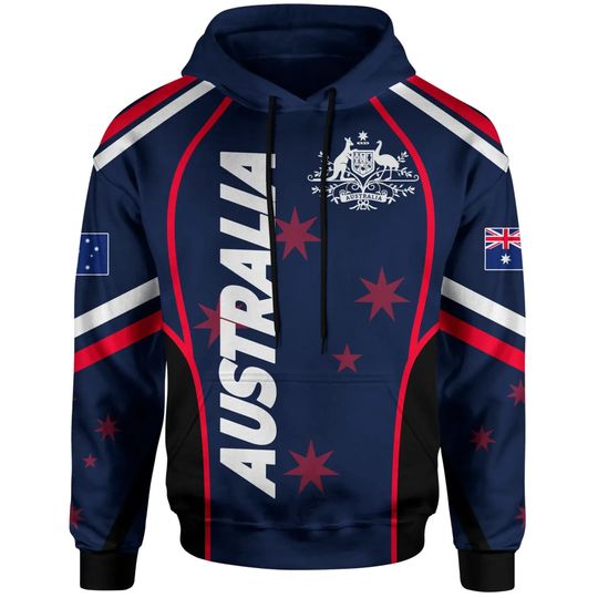 Discover Australian Coat of Arms 3D Pullover Hoodie