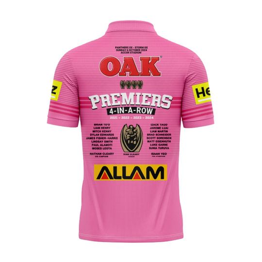 Discover NRL Penrith Panthers 2024 Premiers Polo Shirt