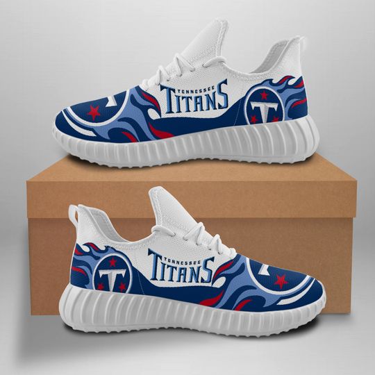 Discover football Tennessee Titans Navy Blue Whte Reze Sneakers