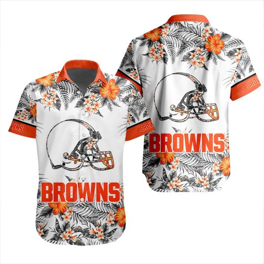 Discover football Cleveland Browns Special Floral Hawaiian Shirt