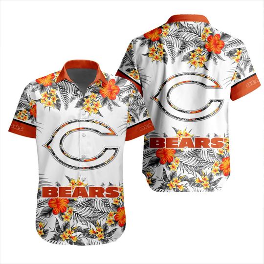 Discover football Chicago Bears Special Floral Hawaiian Shirt