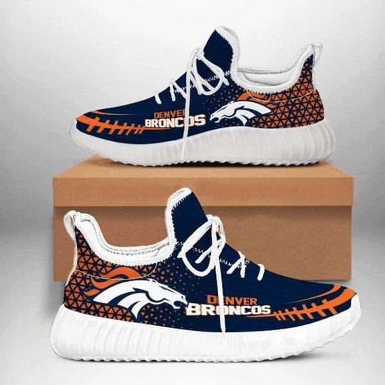 Discover football Denver Broncos Navy Blue Orange Reze Sneakers