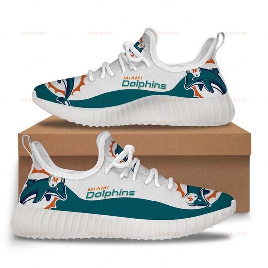 Discover football Miami Dolphins Aqua White Reze Sneakers