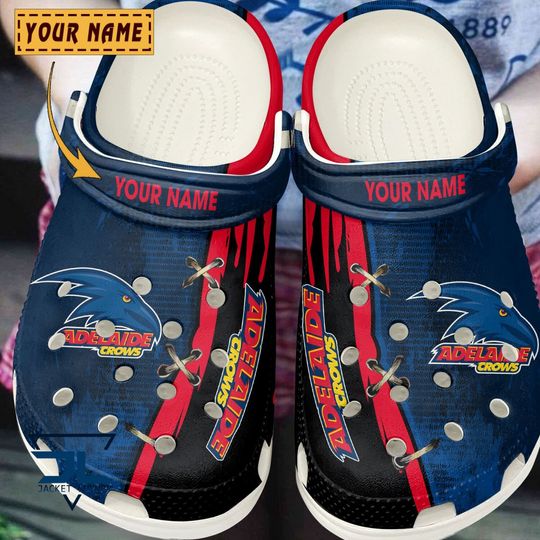 Discover AFL Adelaide Crows Custom Name Special Crocs