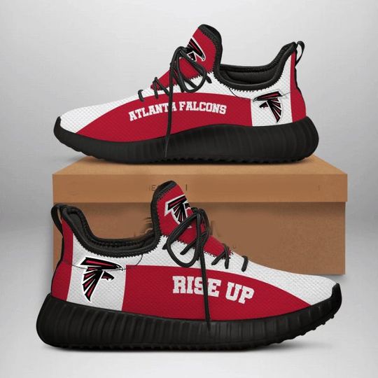 Discover football Atlanta Falcons Red White Reze Sneakers