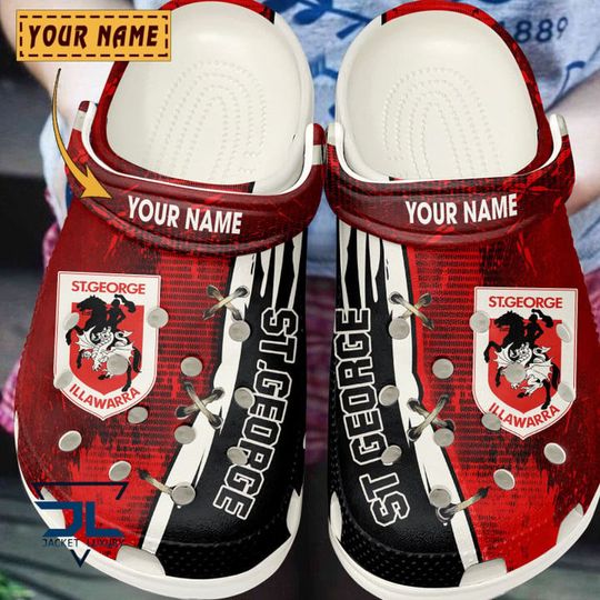 Discover NRL St. George Illawarra Dragons Custom Name Special Crocs