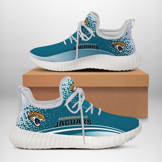 Discover football Jacksonville Jaguars Teal White Reze Sneakers