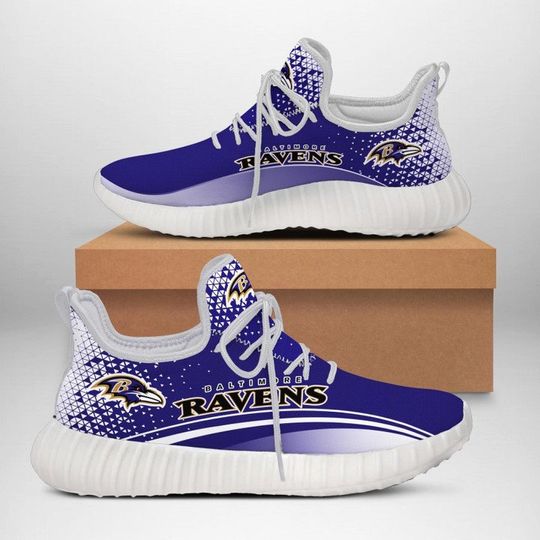 Discover football Baltimore Ravens Purple White Reze Sneakers