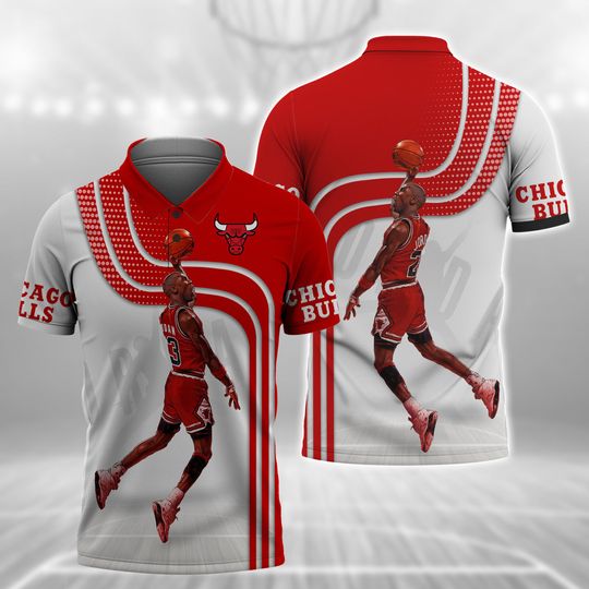 Discover NBA Chicago Bulls Michael Jordan Style Polo Shirt