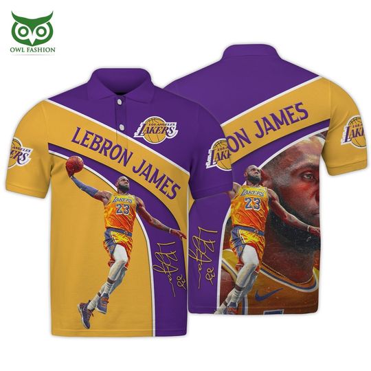 Discover NBA Los Angeles Lakers Lebron James #23 Polo Shirt V10