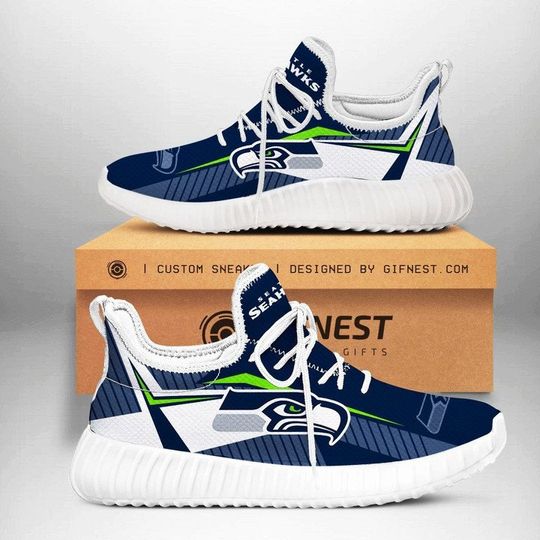 football Seattle Seahawks Navy White Reze Sneakers V2