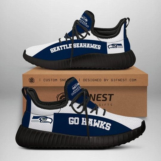 Discover football Seattle Seahawks Navy White Reze Sneakers