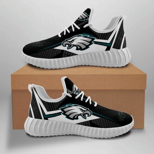 Discover football Philadelphia Eagles Black White Reze Sneakers